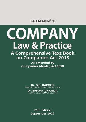 Book cover number 1 for Taxmann's Company Law & Practice written by G. K. Kapoor, Sanjay Dhamija published by Taxmann Publications Pvt. Ltd.