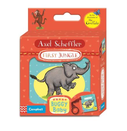 Book cover number 1 for First Jungle Buggy Baby written by Axel Scheffler published by Campbell Books