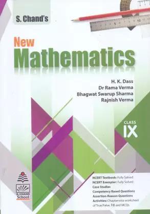 Book cover number 1 for S. Chand's New Mathematics Class 9 written by H. K. Dass, Rama Verma published by S. Chand Publishing