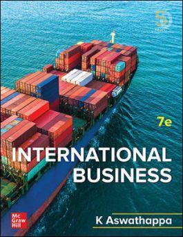 Book cover number 1 for International Business written by K. Aswathappa published by McGraw Hill Education Private Limited