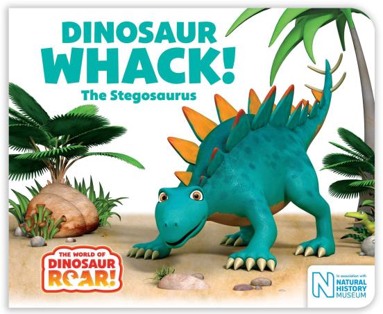 Book cover number 1 for Dinosaur Whack! The Stegosaurus (The World Of Dinosaur Roar!) written by Jeanne Willis, Peter Curtis published by Pan Macmillan