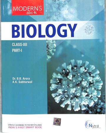 Book cover number 1 for Modern's abc+ Of Biology Class 12 Part 1 & 2 (2023-2024) written by B. B. Arora, A. K. Sabharwal published by Modern Publishers