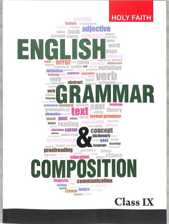 Book cover number 1 for English Grammar & Composition Class 9 written by D. P. Bhanot, Shailja Sangar published by Holy Faith International (P) Ltd