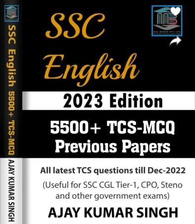 Book cover number 1 for SSC English 5500+ TCS-MCQ Previous Papers 2023 Edition (Sets 165) written by Ajay Kumar Singh published by MB Publication