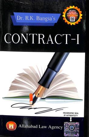 Book cover number 1 for Contract - 1 (2023) written by R. K. Bangia published by Allahabad Law Agency