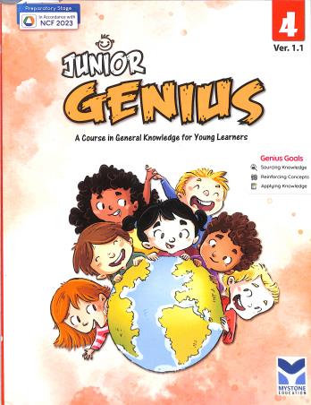 Book cover number 1 for Junior Genius 4 (Ver 1.1) NCF 2023 (Preparatory Stage) written by NA published by Langers International Pvt.ltd