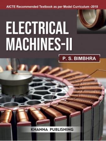 Book cover number 1 for Electrical Machines 2 written by P. S. Bimbhra published by Khanna Book Publishing Co. (P) Ltd.