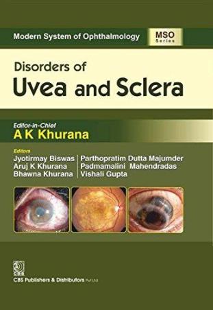Book cover number 1 for Disorders Of Uvea And Sclera (MSO Series) written by A. K. Khurana published by CBS Publishers & Distributors Pvt. Ltd.