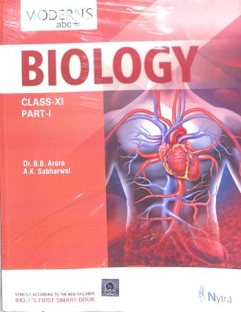 Book cover number 1 for Modern's abc+ Of Biology Class-11 Part 1 & 2 (2023-24) written by B. B. Arora, A. K. Sabharwal published by Modern Publishers