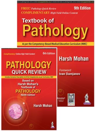 Book cover number 1 for Textbook Of Pathology (With Pathology Quick Review) written by Harsh Mohan published by Jaypee Brothers Medical Publishers (P) Ltd.