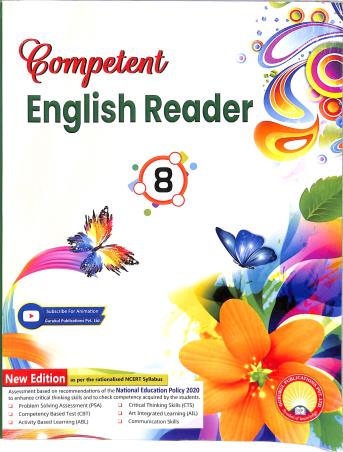 Book cover number 1 for Gurukul Competent English Reader 8 (NEP 2020) written by Rachna Rohatgi published by Gurukul Publications (P) Ltd.