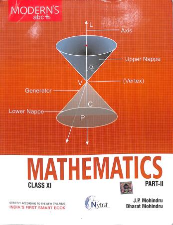 Book cover number 2 for Modern's abc+ Of Mathematics Class 11 Part 1 & 2 (2023-2024) written by J. P. Mohindru, Bharat Mohindru published by Modern Publishers