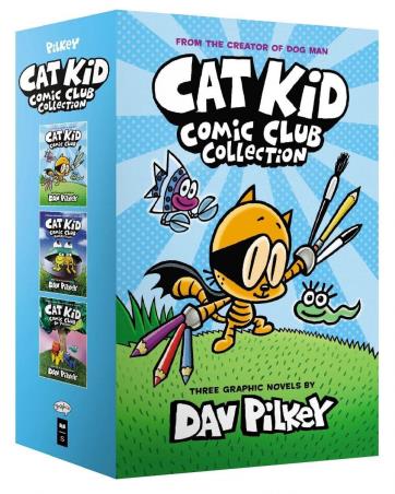 Book cover number 1 for Cat Kid Comic Club Collection (Set Of 3 Books) written by Dav Pilkey published by Scholastic