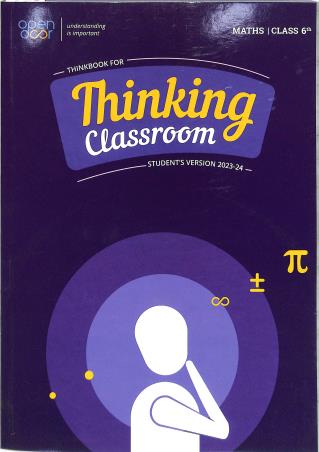 Book cover number 1 for Thinking Classroom Maths Class 6 (Student's Version 2023-24) written by NA published by Think First Education.Pvt. Ltd