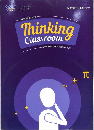 Book cover number 1 for Thinking Classroom Maths Class 7 (Student's Version 2023-24) written by NA published by Think First Education.Pvt. Ltd