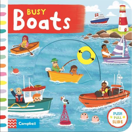 Book cover number 1 for Busy Boats (Push Pull Slide) written by NA published by Campbell Books