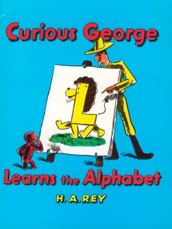 Book cover number 1 for Curious George Learns the Alphabet written by Margret Rey published by Houghton Mifflin Harcourt Publishing Company
