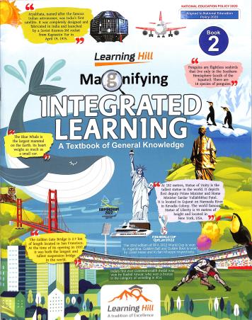 Book cover number 1 for Magnifying Integrated Learning Book 2 (General Knowledge) NEP 2020 written by Priyadarshi Nayak, C. B. Mishra published by Learning Hill Publishers