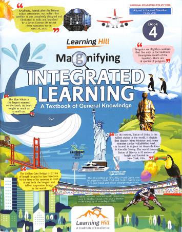 Book cover number 1 for Magnifying Integrated Learning Book 4 (General Knowledge) NEP 2020 written by Priyadarshi Nayak, C. B. Mishra published by Learning Hill Publishers