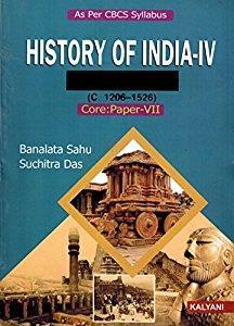 Book cover number 1 for History Of India 4 Core : Paper - 7 (C. 1206-1526) CBCS written by Banalata Sahu, Suchitra Das published by Kalyani Publishers