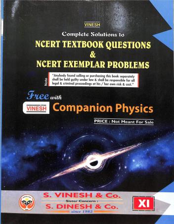Book cover number 3 for Vinesh Companion Physics 11 Volume 1 & 2 CBSE (2023-24) NEP 2020 written by Sat Dev, P. C. Patyal, Sushil K. Katna published by S. Dinesh & Co.