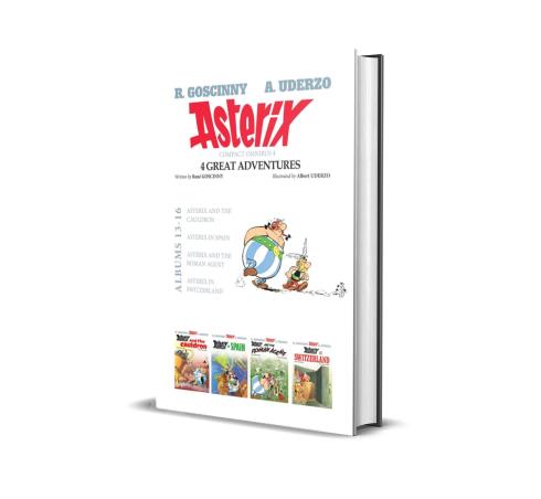 Book cover number 1 for Asterix Compact Omnibus 4 (4 Great Adventures) Albums 13- 16 written by Rene Goscinny, Albert Uderzo published by Hachette