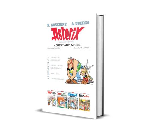 Book cover number 1 for Asterix Compact Omnibus 6 (4 Great Adventures) Albums 21- 24 written by Rene Goscinny, Albert Uderzo published by Hachette