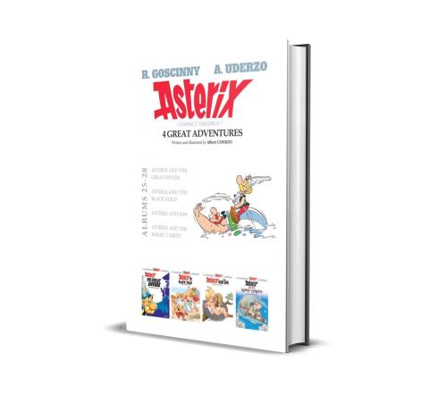 Book cover number 1 for Asterix Compact Omnibus 7 (4 Great Adventures) Albums 25- 28 written by Rene Goscinny, Albert Uderzo published by Hachette