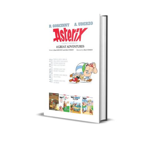 Book cover number 1 for Asterix Compact Omnibus 8 (4 Great Adventures) Albums 29- 31 written by Rene Goscinny, Albert Uderzo published by Hachette