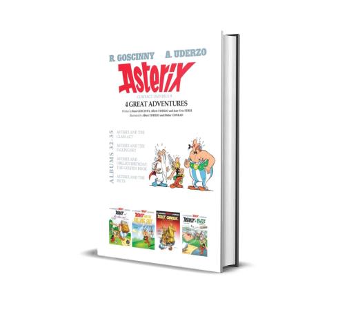 Book cover number 1 for Asterix Compact Omnibus 9 (4 Great Adventures) Albums 32- 35 written by Rene Goscinny, Albert Uderzo published by Hachette