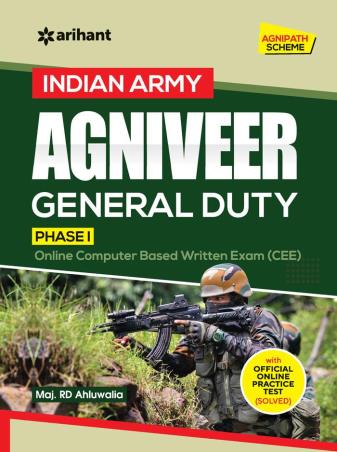 Book cover number 1 for Indian Army Agniveer General Duty Phase 1 written by R. D. Ahluwalia published by Arihant Publications (India) Limited