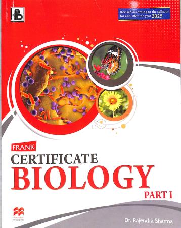 Book cover number 1 for Frank Certificate Biology Class 9 (2025) written by Rajendra Sharma published by Frank Bros. & Co.
