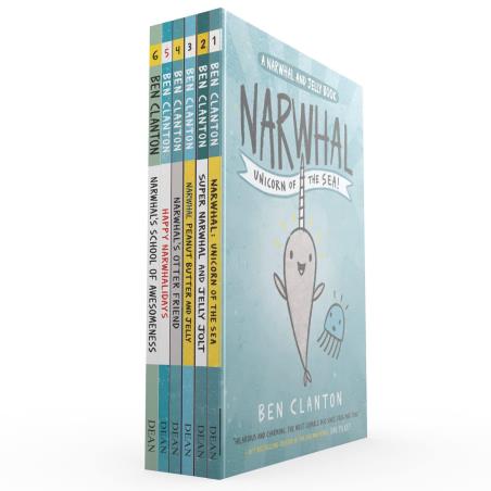 Book cover number 1 for Narwhal : Unicorn Of The Sea (A Narwhal And Jelly Book) Set Of 6 Books written by Ben Clanton published by Dean