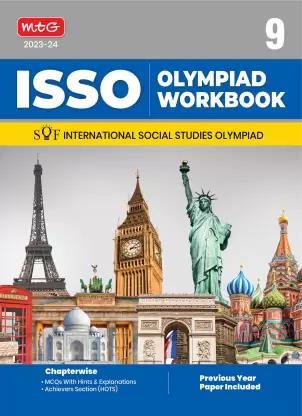 Book cover number 1 for ISSO Olympiad Workbook 9 : SOF International Social Studies Olympiad (2023-24) written by Siddharth Singh published by MTG Learning Media (P) Ltd.