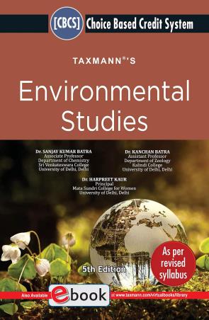 Book cover number 1 for Taxmann's Environmental Studies (Revised Syllabus) written by Harpreet Kaur, Kanchan Batra, Sanjay Kumar Batra published by Taxmann Publications Pvt. Ltd.