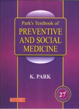 Book cover number 1 for Park's Textbook Of Preventive And Social Medicine written by K. Park published by Banarsidas Bhanot Publishers