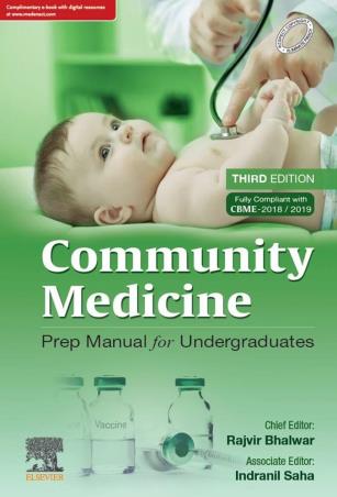 Book cover number 1 for Community Medicine Prep Manual For Undergraduates written by Rajvir Bhalwar published by Elsevier