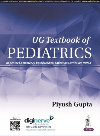 Book cover number 1 for UG Textbook Of Pediatrics written by Piyush Gupta published by Jaypee Brothers Medical Publishers (P) Ltd.