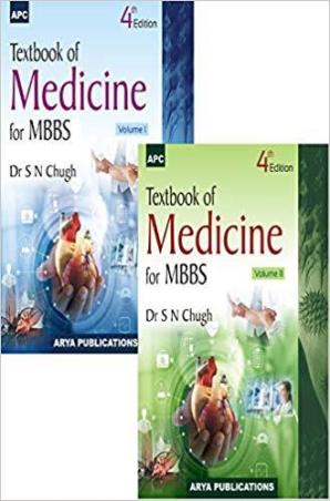 Book cover number 1 for Textbook Of Medicine For MBBS (Set Of 2 Books) written by S. N. Chugh published by Arya Publications