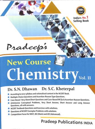 Book cover number 2 for Pradeep's New Course Chemistry Class 11 Volume 1 & 2 (2023-2024) written by S. N. Dhawan, S. C. Kheterpal published by Pradeep Publications