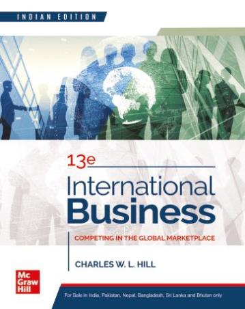 Book cover number 1 for International Business written by Charles W. L. Hill published by McGraw Hill Education Private Limited