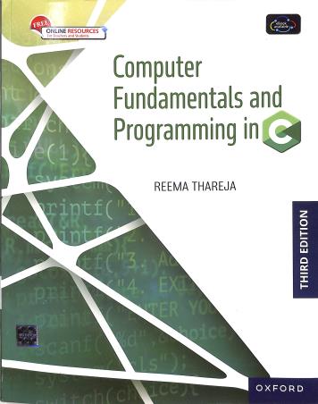 Book cover number 1 for Computer Fundamentals And Programming In C written by Reema Thareja published by Oxford University Press