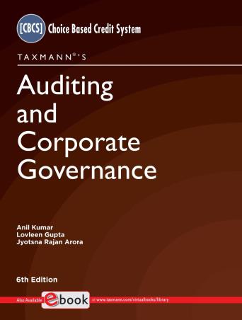 Book cover number 1 for Taxmann's Auditing And Corporate Governance written by Anil Kumar, Jyotsna Rajan Arora, Loveleen Gupta published by Taxmann Publications Pvt. Ltd.