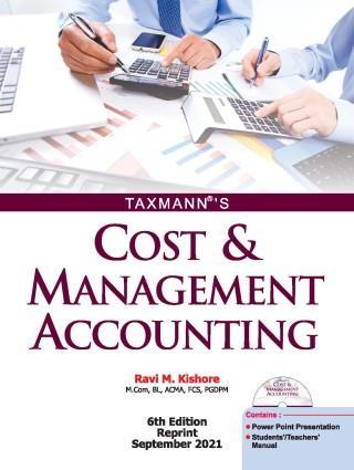 Book cover number 1 for Taxmann's Cost & Management Accounting written by Ravi M. Kishore published by Taxmann Publications Pvt. Ltd.