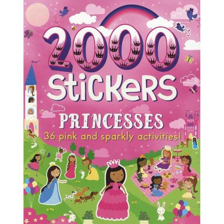 Book cover number 1 for 2000 Stickers Princesses : 36 Pink And Sparkly Activities! written by NA published by Parragon