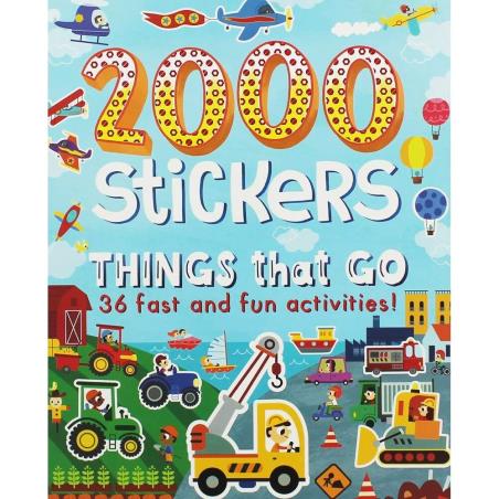 Book cover number 1 for 2000 Stickers Things That Go : 36 Fast And Fun Activities! written by NA published by Parragon