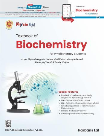 Book cover number 1 for Textbook Of Biochemistry For Physiotherapy Students written by Harbans Lal published by CBS Publishers & Distributors Pvt. Ltd.