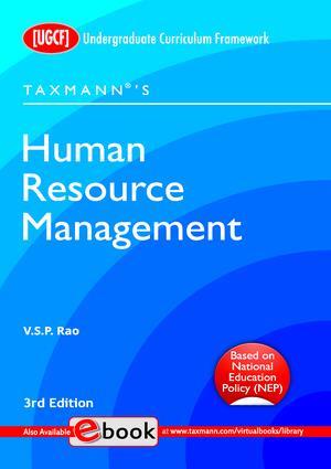 Book cover number 1 for Human Resource Management UGCF written by V. S. P. Rao published by Taxmann Publications Pvt. Ltd.