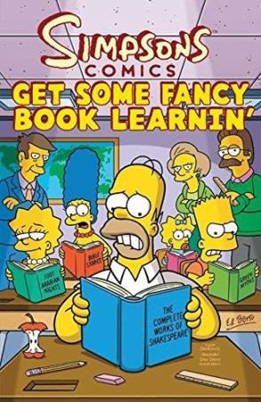 Book cover number 1 for Simpsons Comics Get Some Fancy Book Learnin' written by Matt Groening published by Titan Books