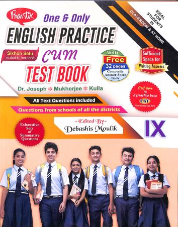 Book cover number 1 for Prantik One & Only English Practice Cum Test Book 9 written by K. Joseph published by Prantik Prakashani